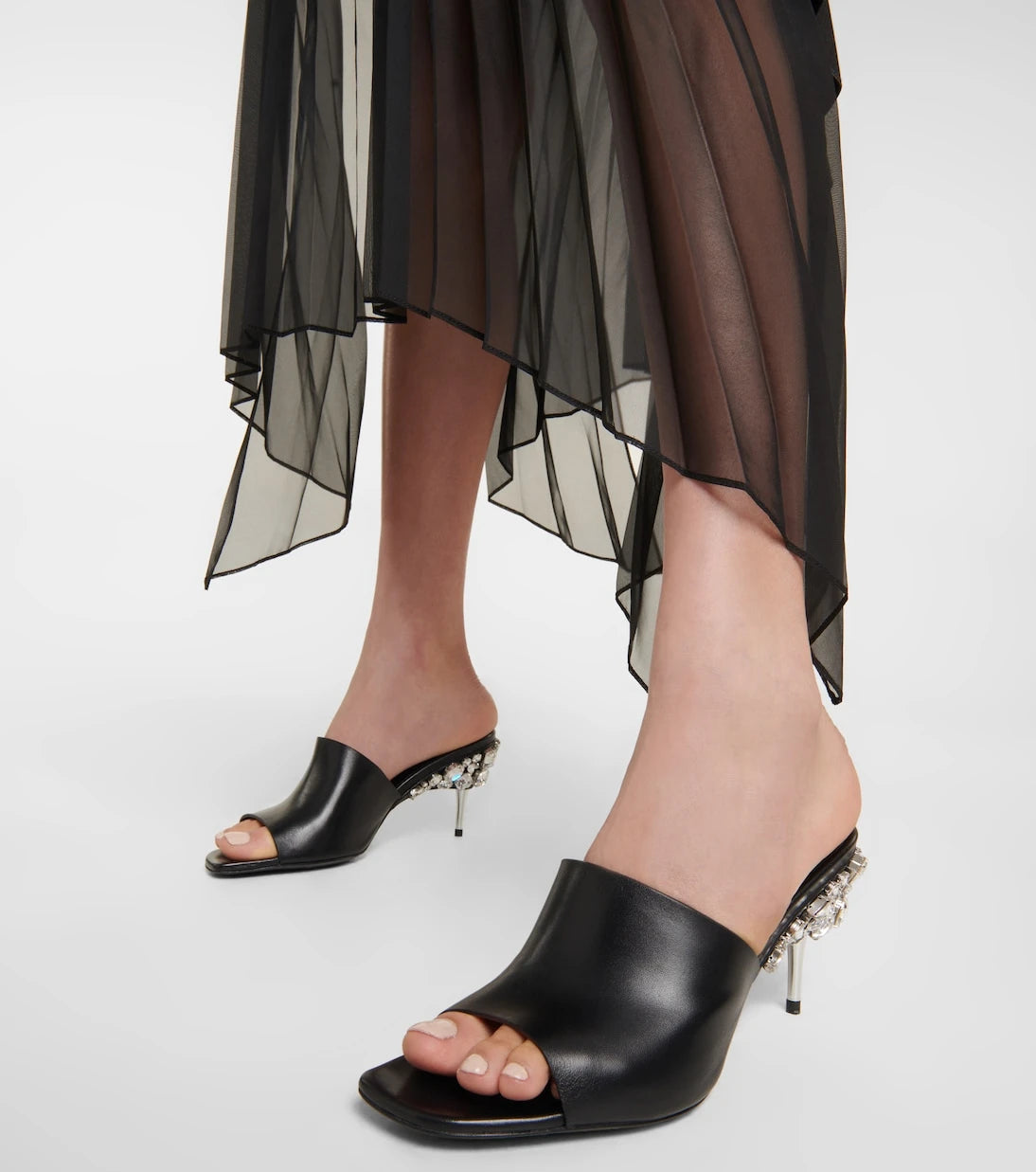 Peter Do - Crystal-embellished leather sandals