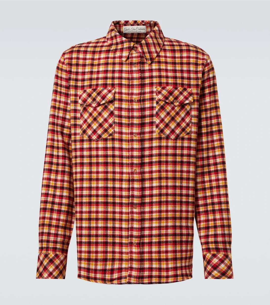 God's True Cashmere - Time plaid cashmere shirt