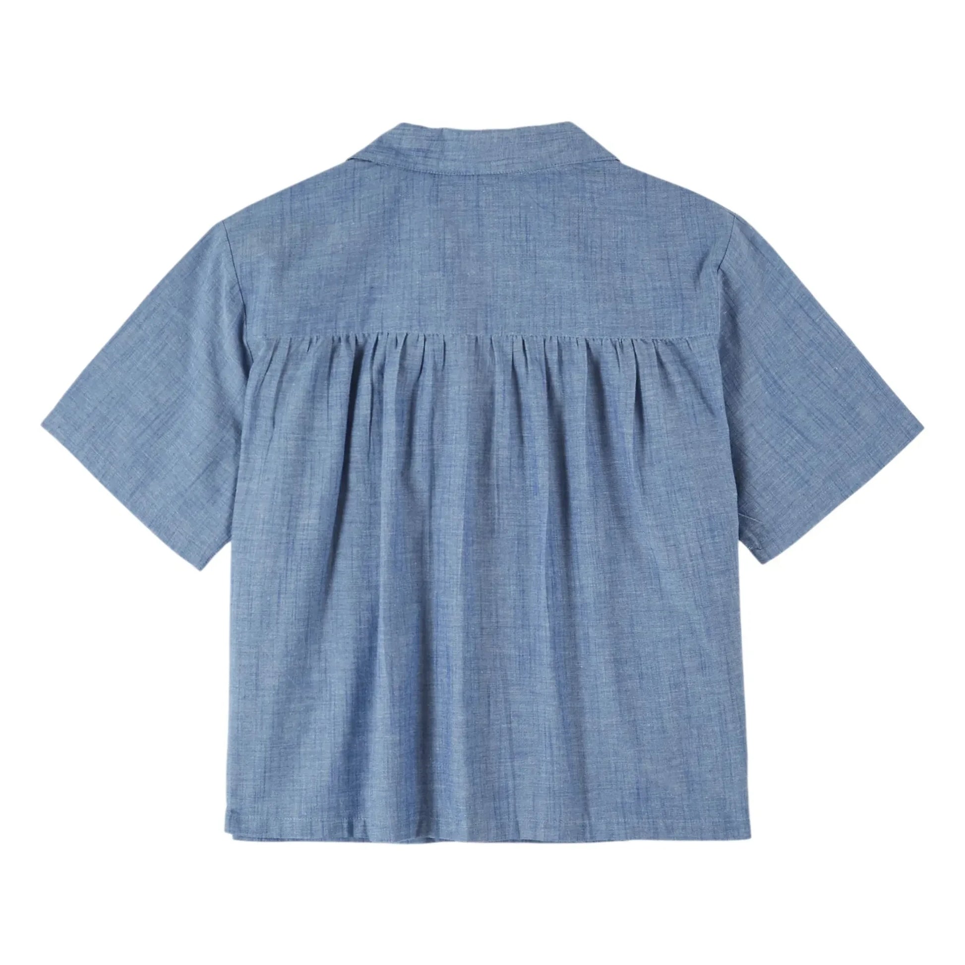Emile et Ida - Cotton Chambray Blouse | Blue