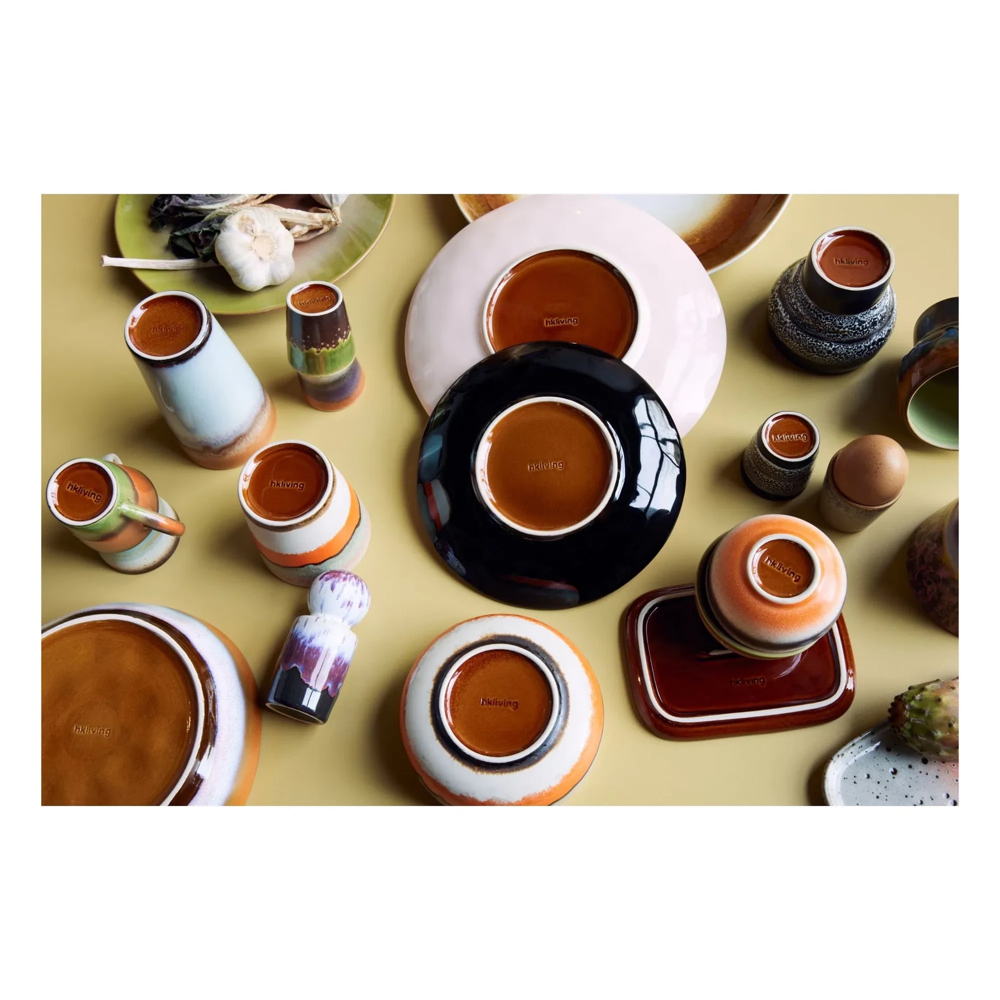 HKliving - Stoneware cups - Set of 2