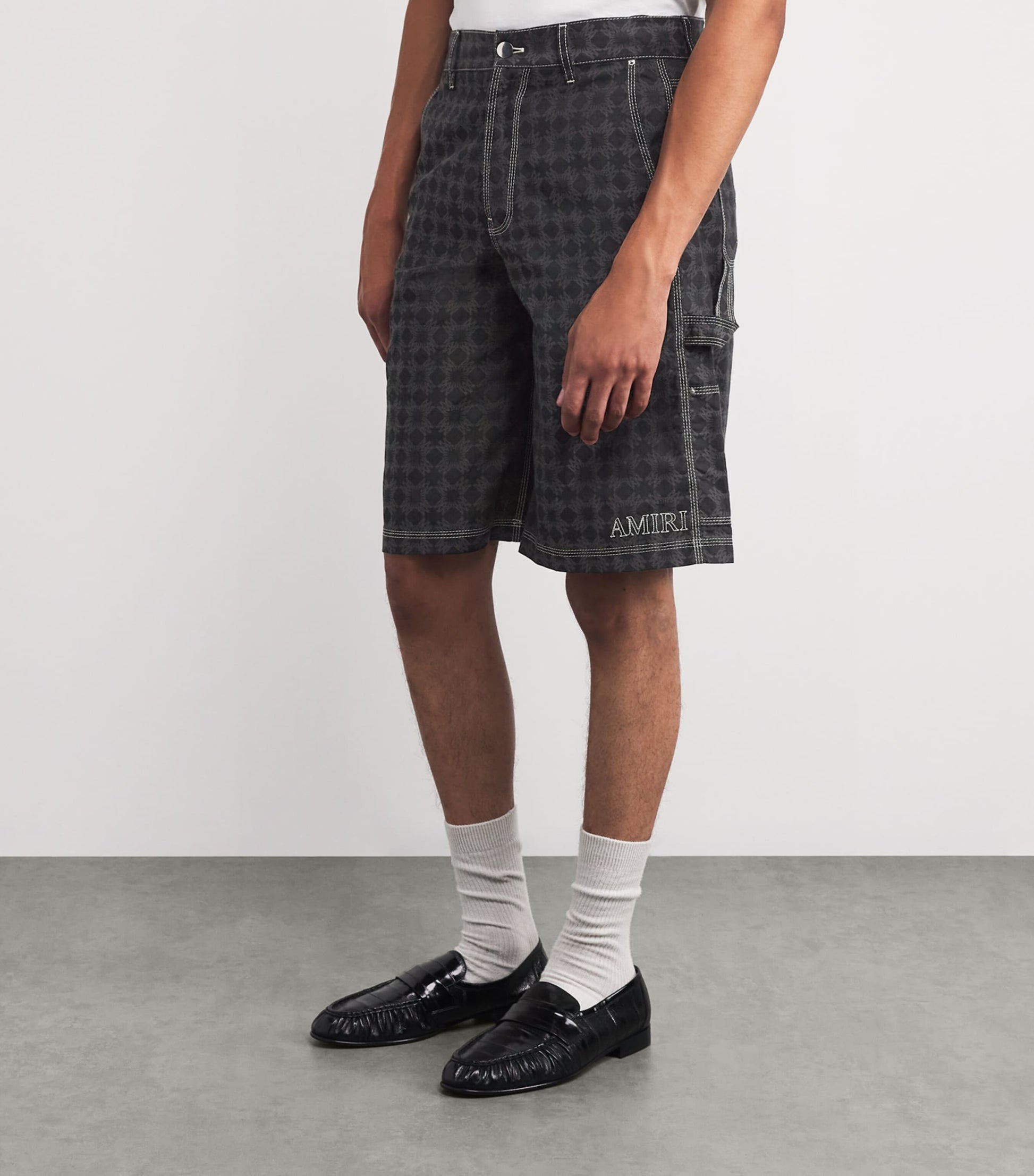 AMIRI Cotton-Linen MA Quad Shorts