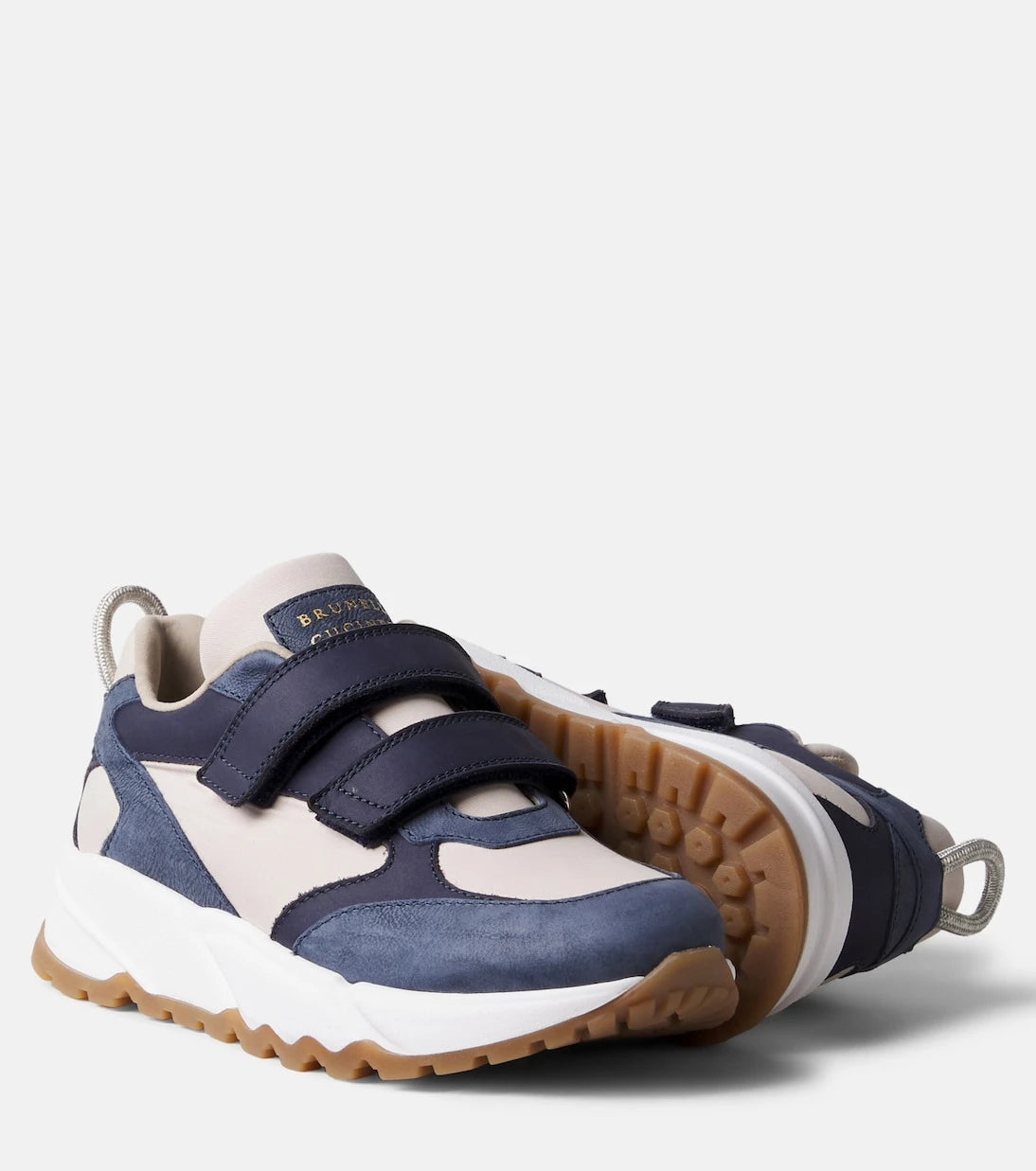 Brunello Cucinelli Kids - Leather-trimmed sneakers