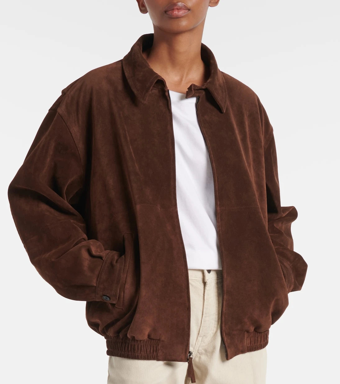 The Row - Roana suede bomber jacket