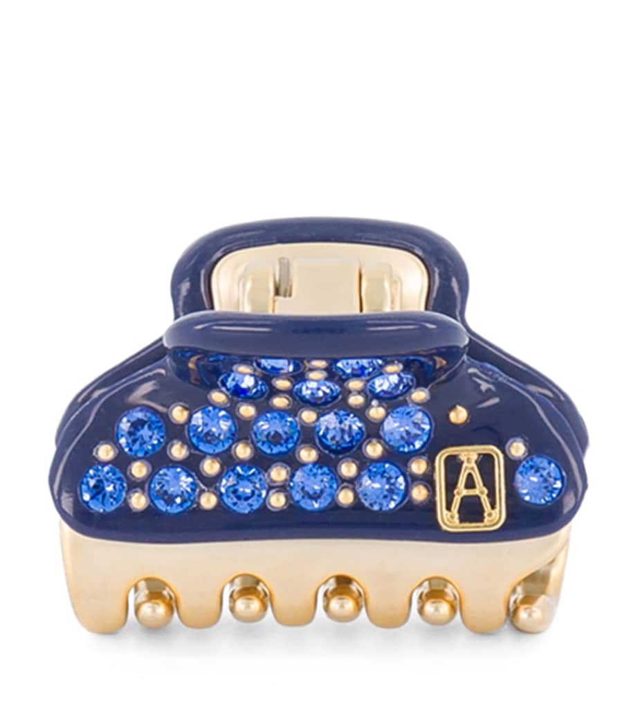 Gold-Plated Crystal-Embellished Claw Hair Clip