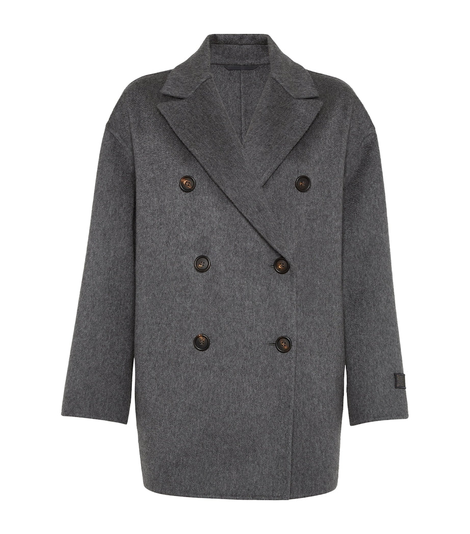 Cashmere Double-Breasted Peacoat