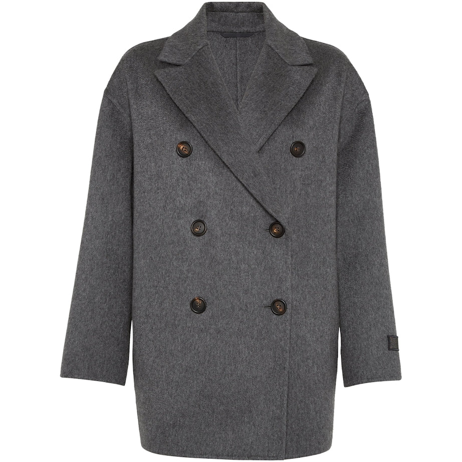 Cashmere Double-Breasted Peacoat