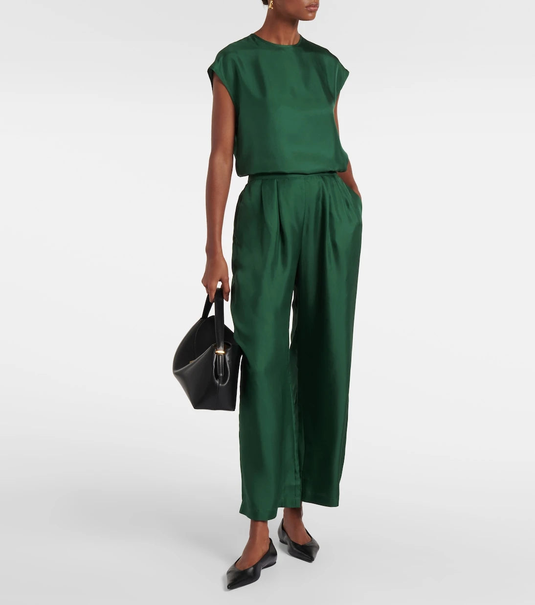 Asceno - Dasha silk twill top