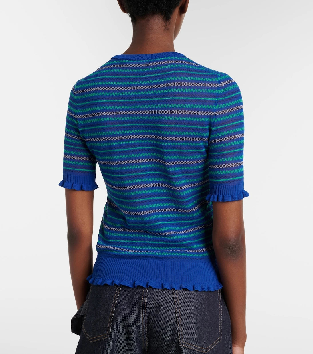 JW Anderson - Striped cotton-blend T-shirt