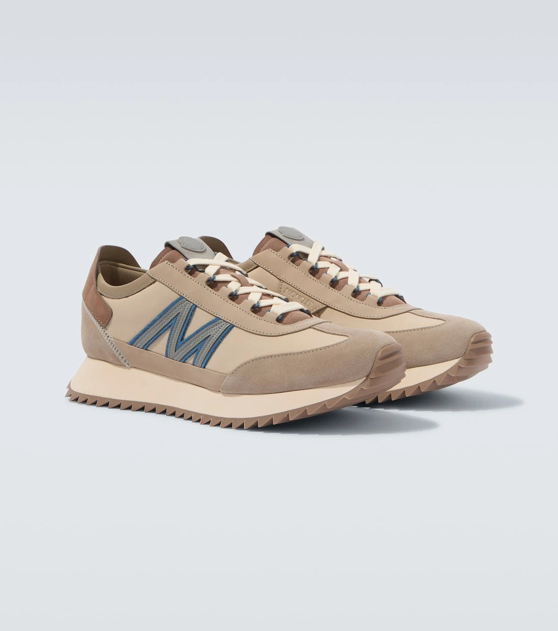 Moncler - Pacey2 suede-trimmed sneakers