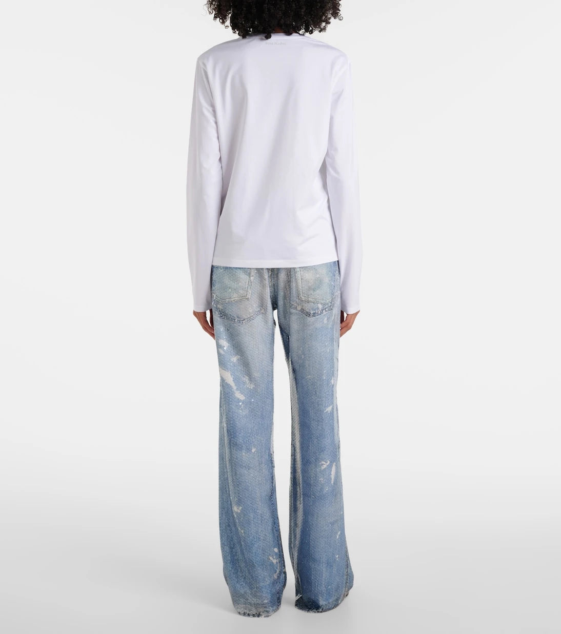 Acne Studios - Face cotton-blend jersey top