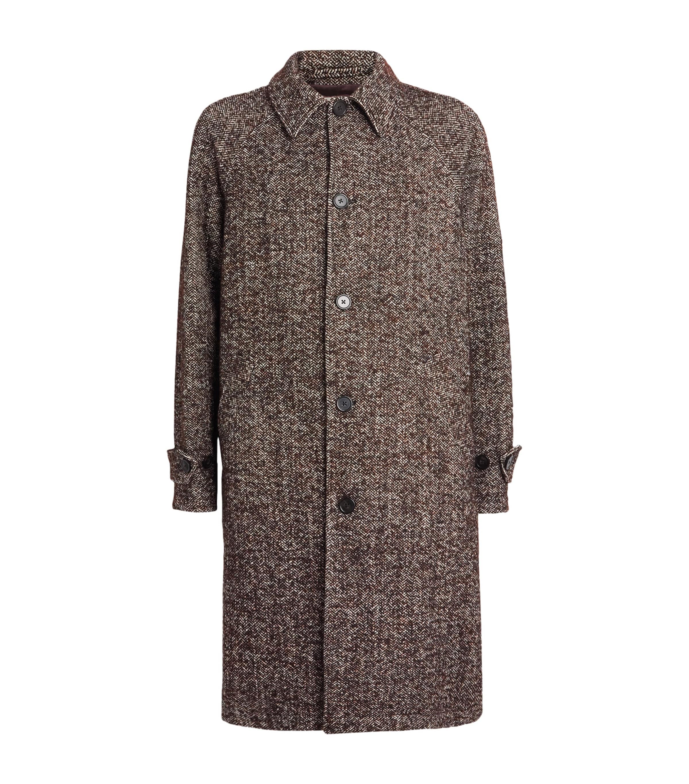 Officine Generale Multi Wool-Blend Herringbone Overcoat