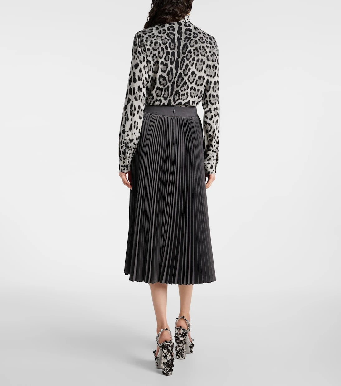 Dolce&Gabbana - Plissé midi skirt