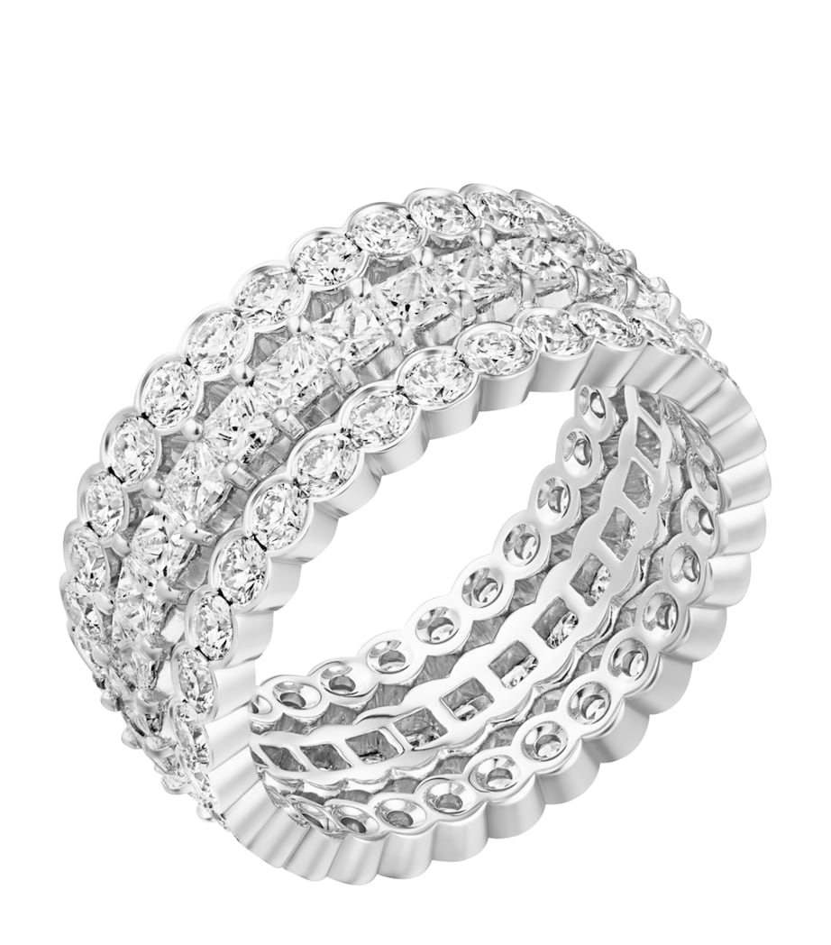 Cartier White Gold and Diamond Broderie de Cartier Ring