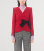Valentino Red Virgin Wool Bow Blazer