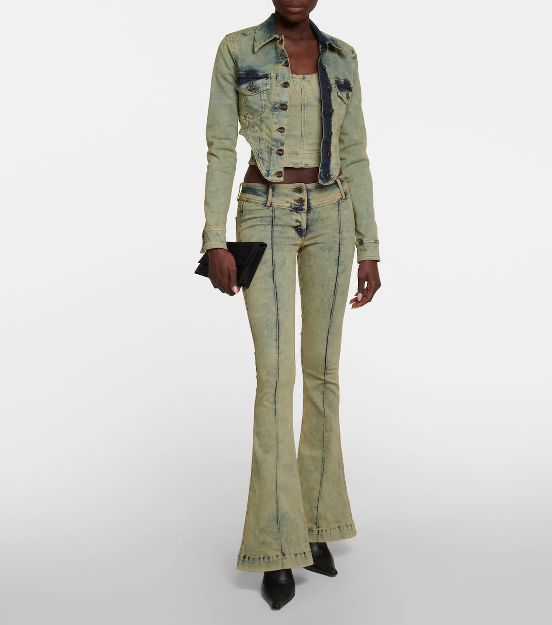 KNWLS - Claw cropped denim jacket