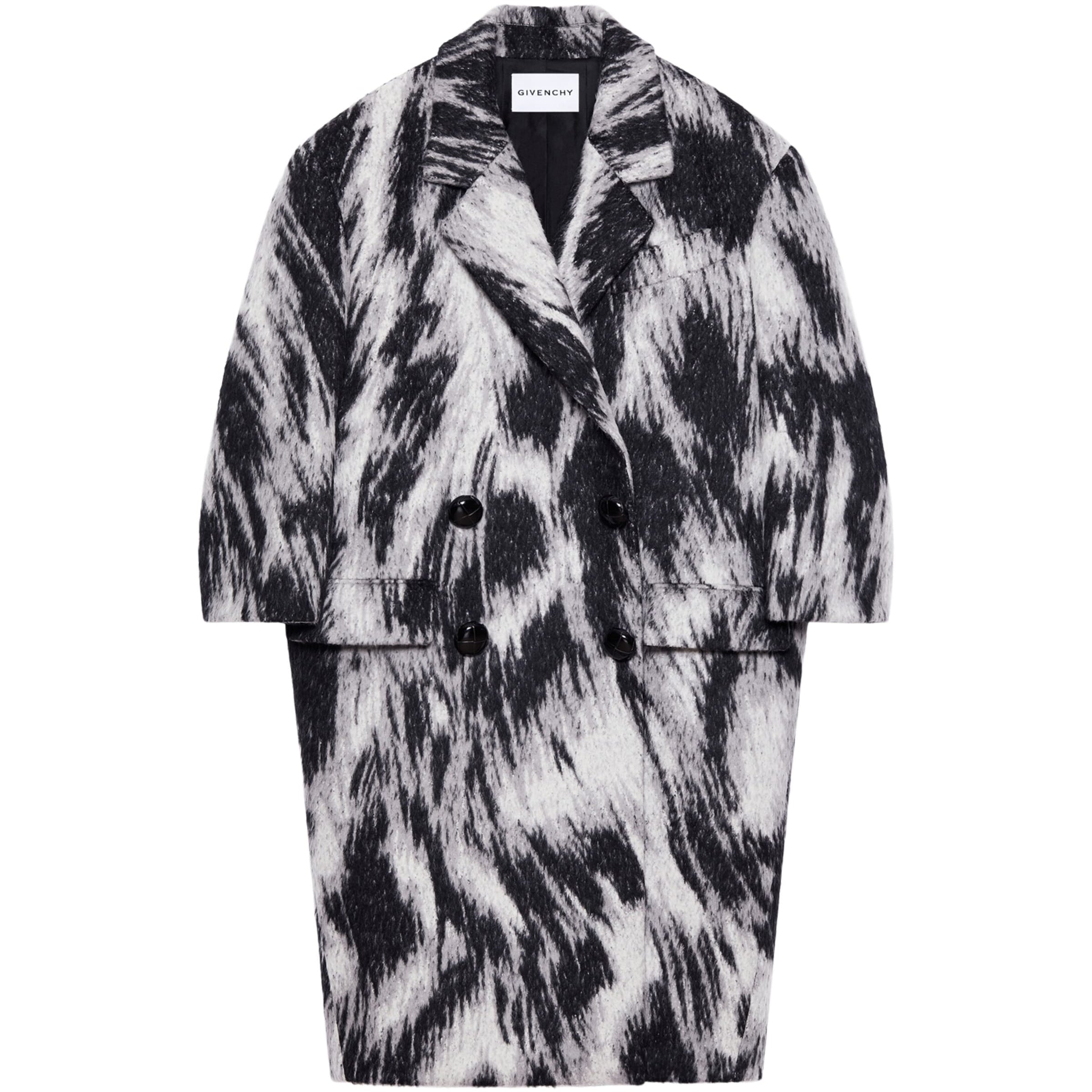 Givenchy Grey Wool-Llama Double-Breasted Coat