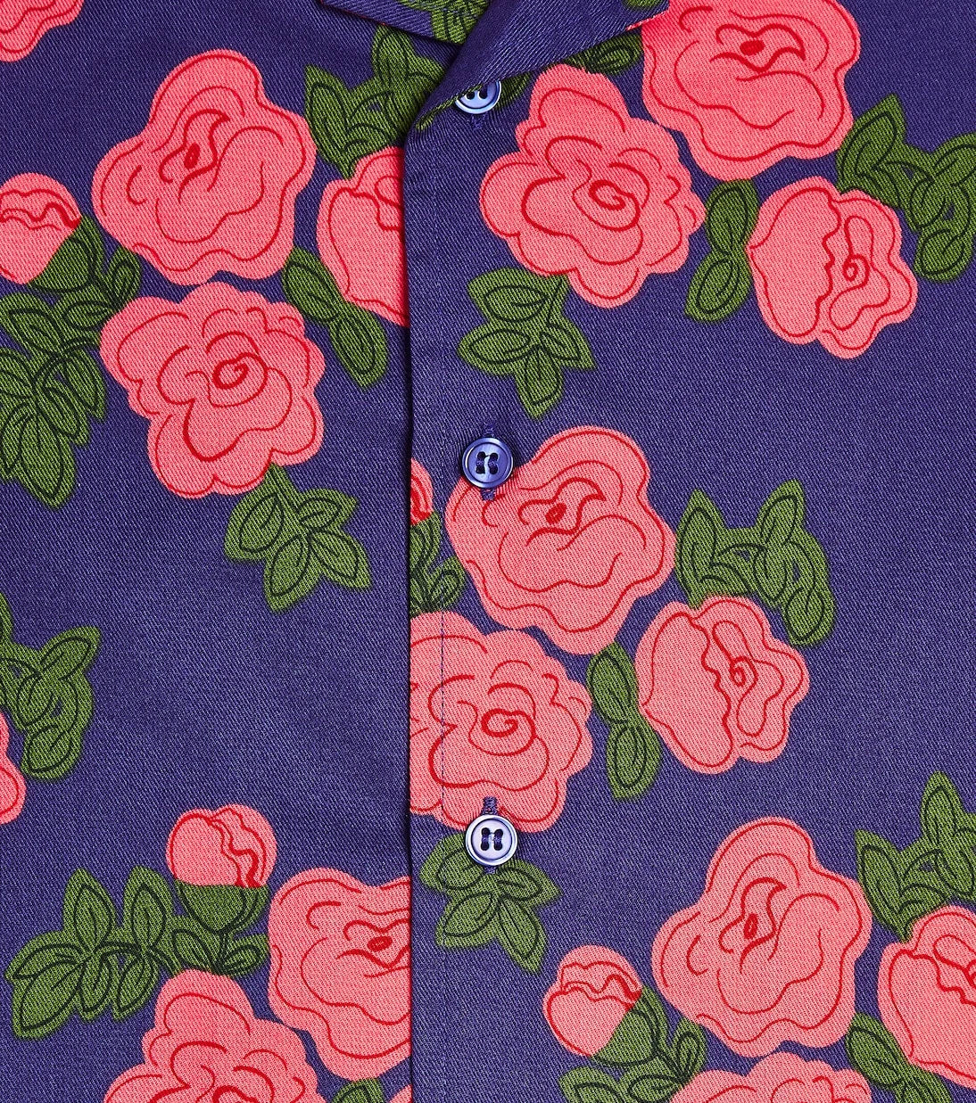 Mini Rodini - Roses cotton jersey shirt