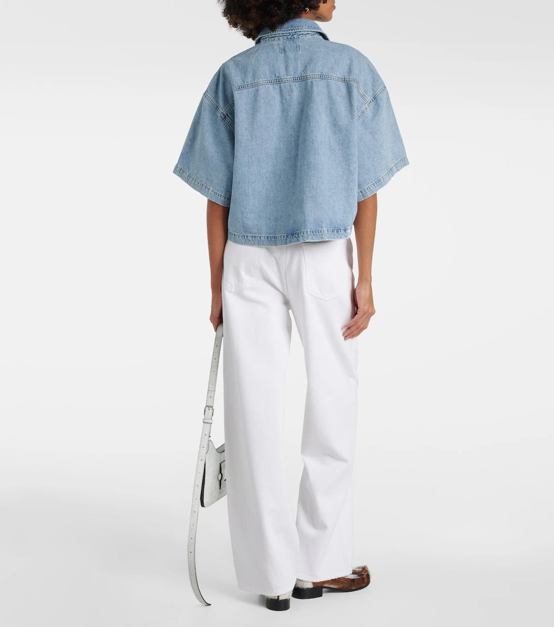 Agolde - Rona Box cropped denim shirt
