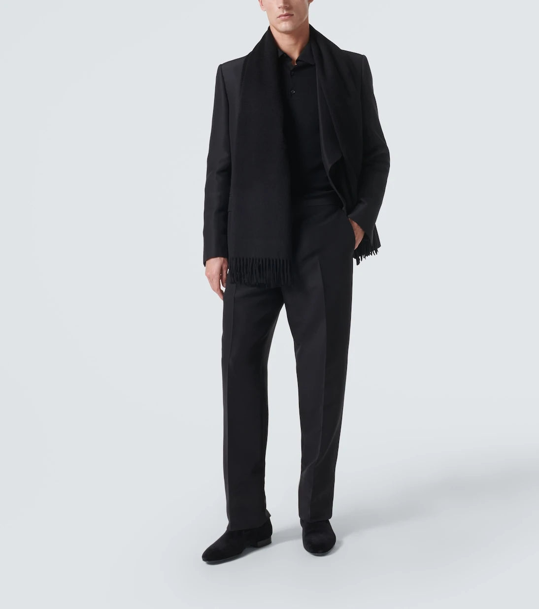 Loro Piana - Leather-trimmed velvet loafers