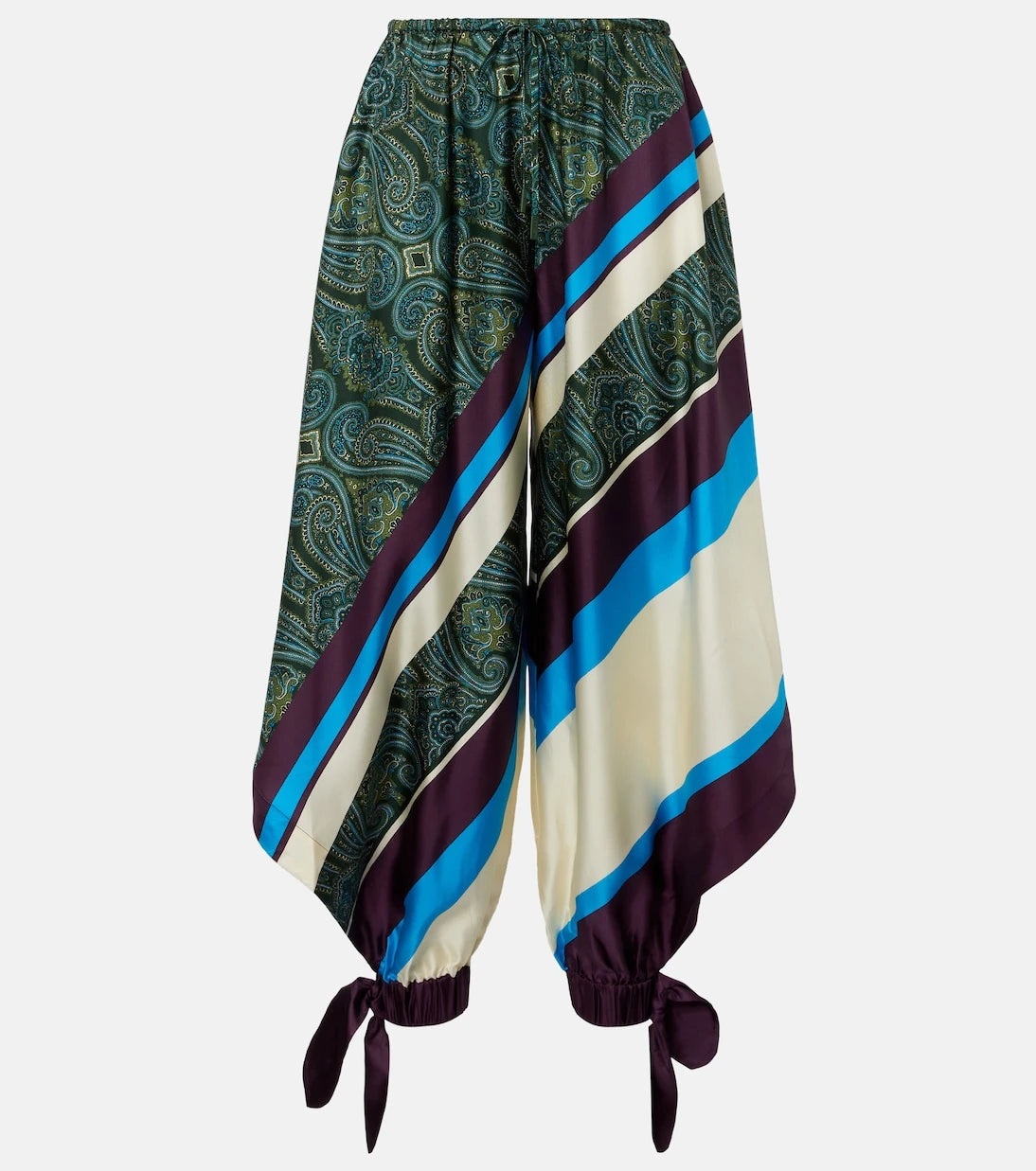 Alémais - Joni printed silk twill balloon pants