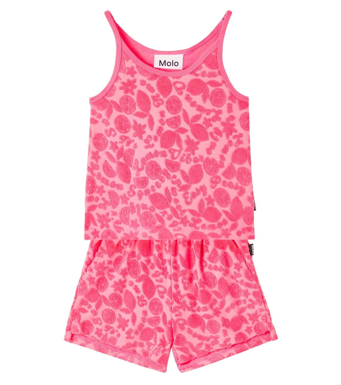 Molo - Cotton-blend terry top and shorts set