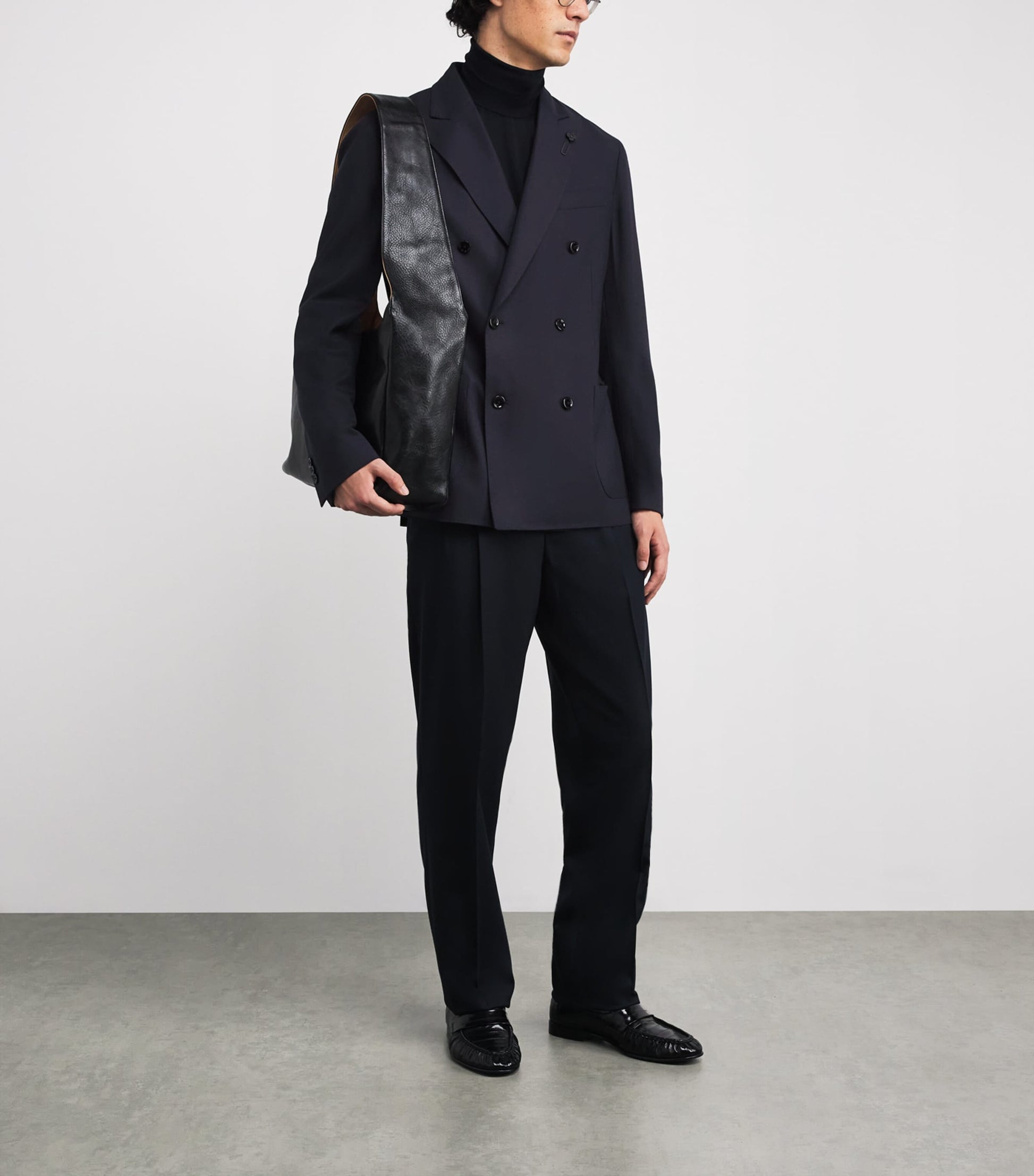 Wool-Blend Double-Breasted Blazer