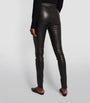 Joseph Black Leather Stretch Leggings