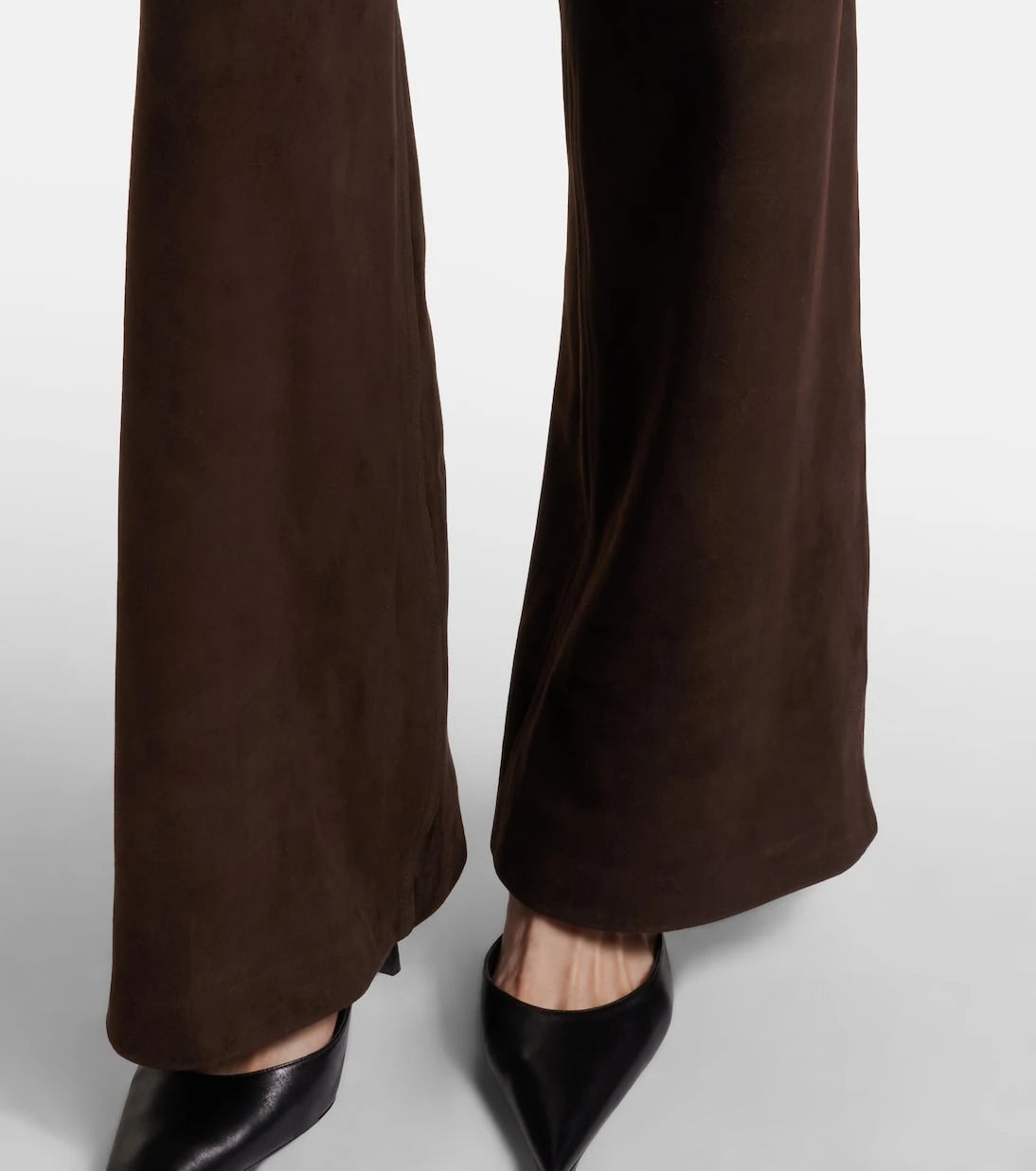 Nour Hammour - Milo suede wide-leg pants