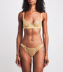 Coco De Mer Gold Embroidered Liora Brazilian Briefs
