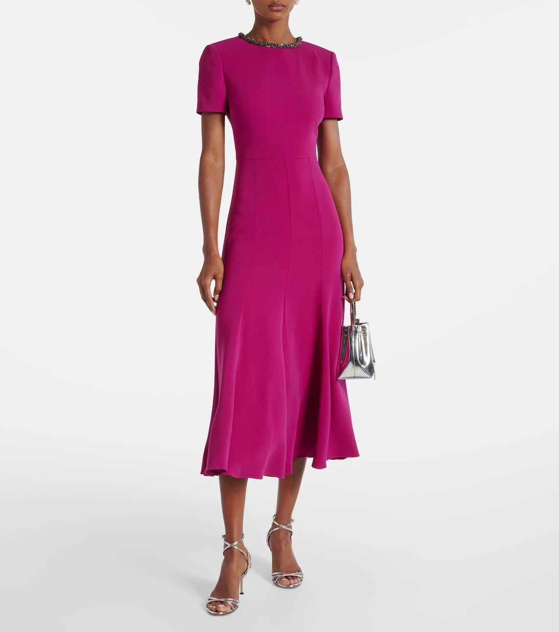 Roland Mouret - Embellished cady midi dress