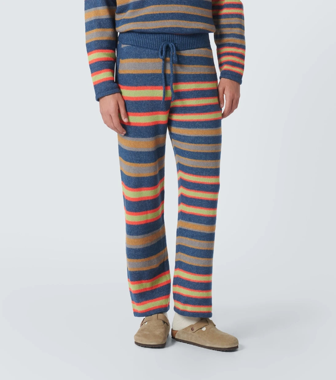 The Elder Statesman - Leo striped cashmere and cotton pants