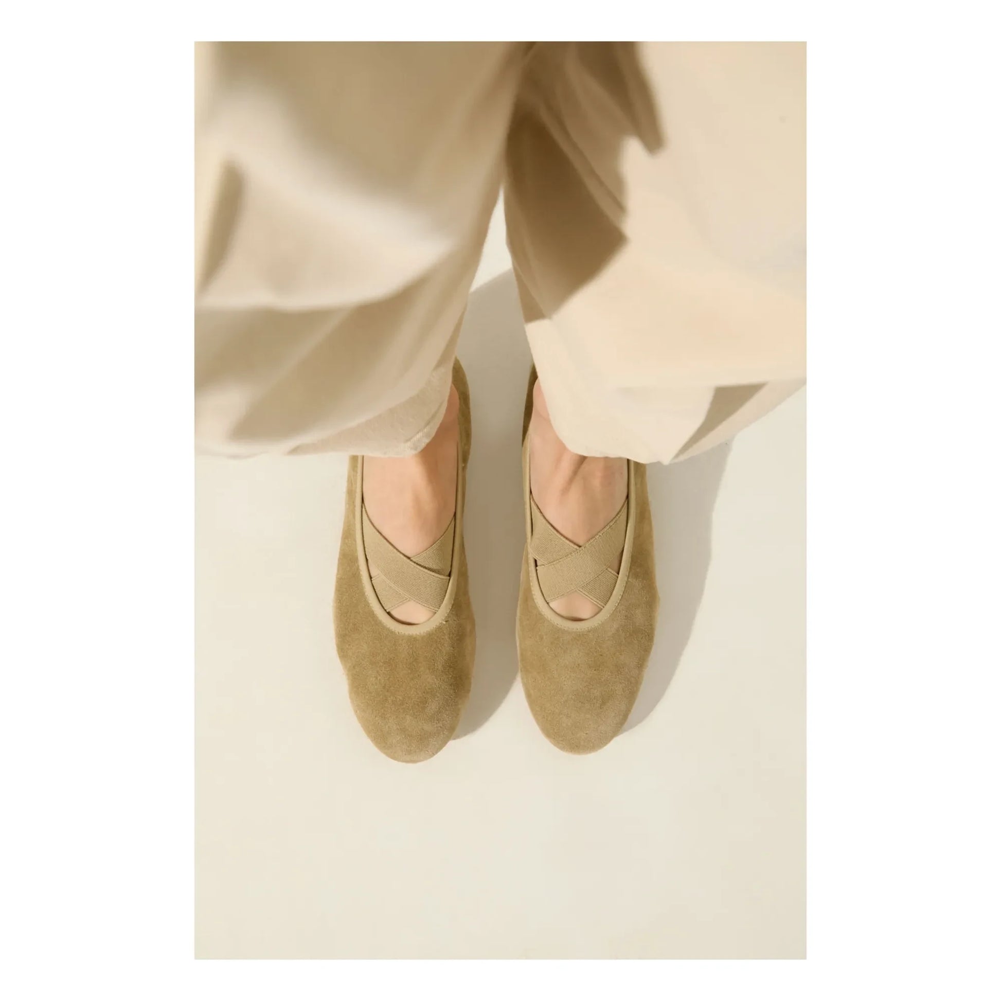 Augusta - Bettina Ballerinas Suede | Beige