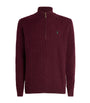 Polo Ralph Lauren Burgundy Wool-Cashmere Quarter-Zip Sweater