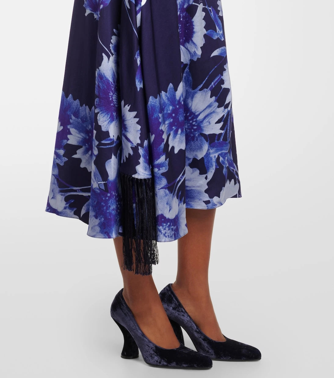 Erdem - Draped floral cocktail dress