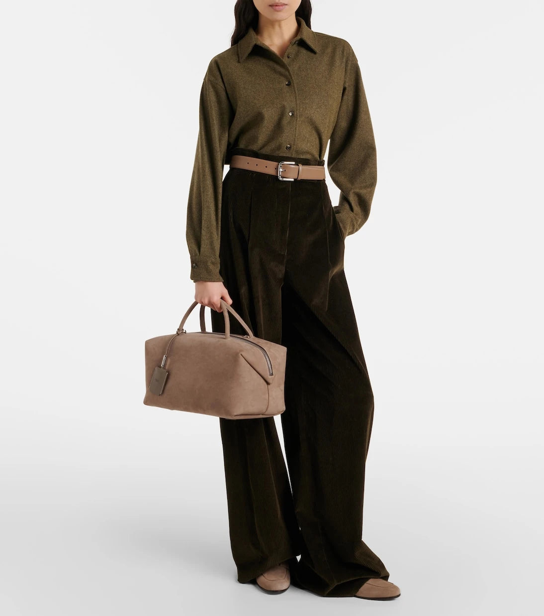 Max Mara - Holdall Medium suede tote bag