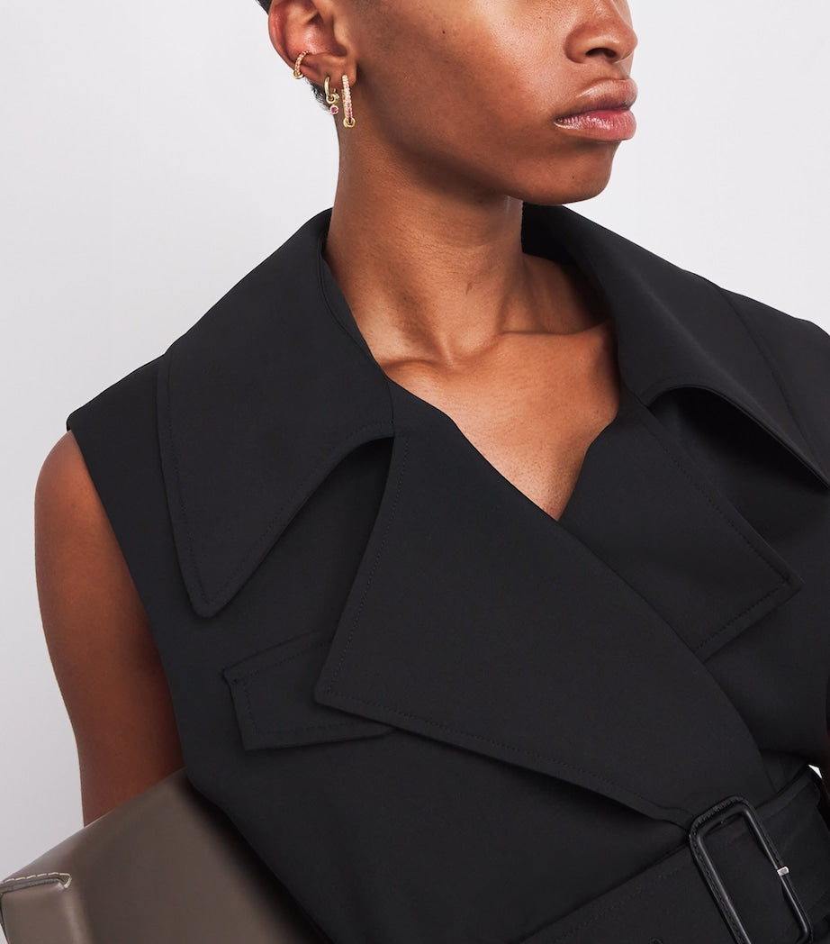 Mixed Gold and Sapphire Argo Demi Hoop Earrings