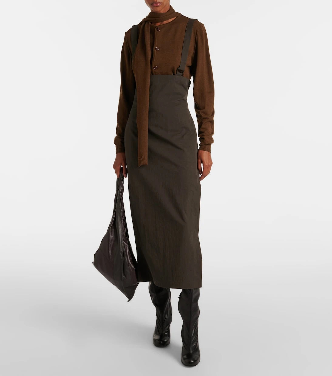 Lemaire - Cotton-blend midi skirt