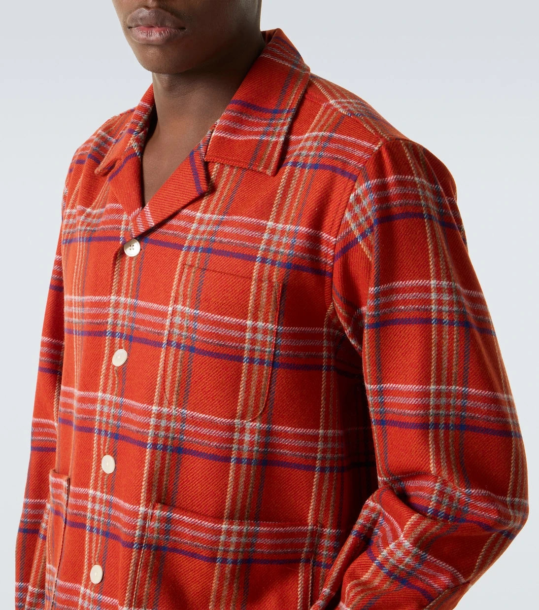 Bode - Gable plaid wool flannel overshirt