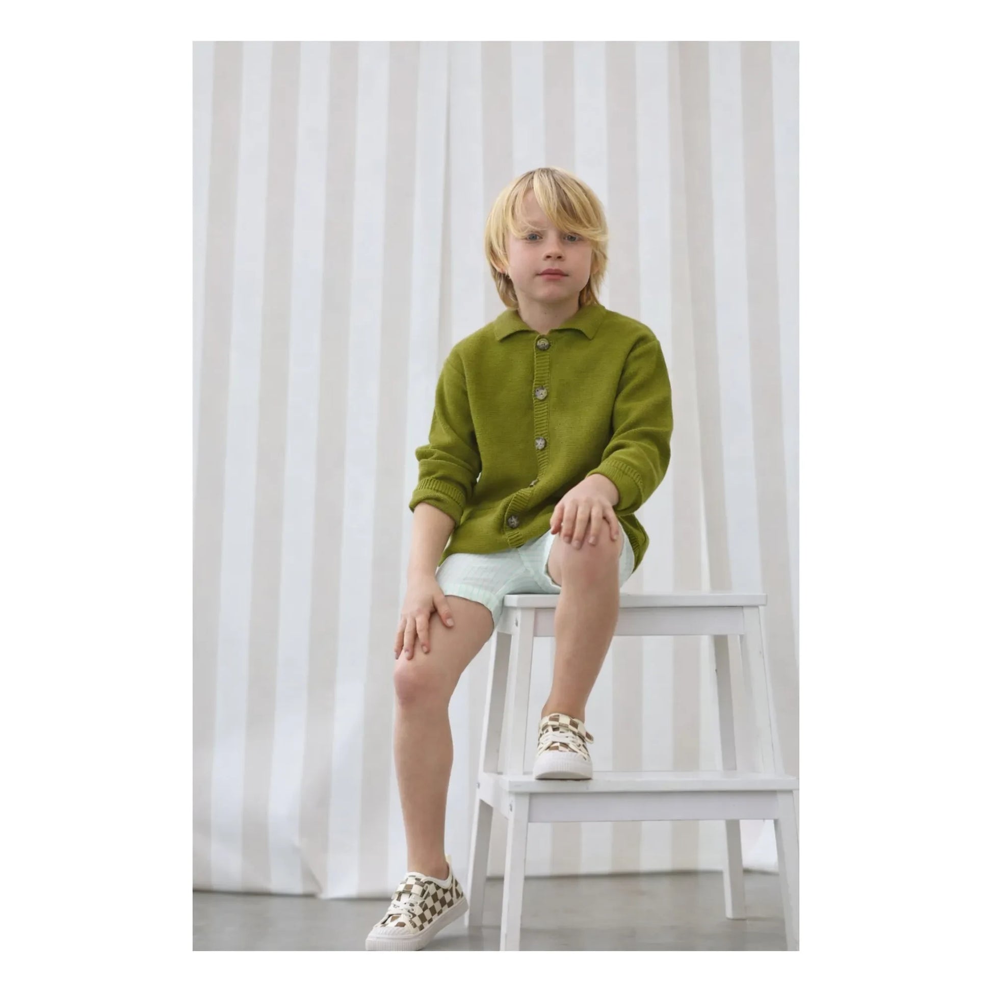 Lililotte - Cardigan Valentin Coton Bio | Olive