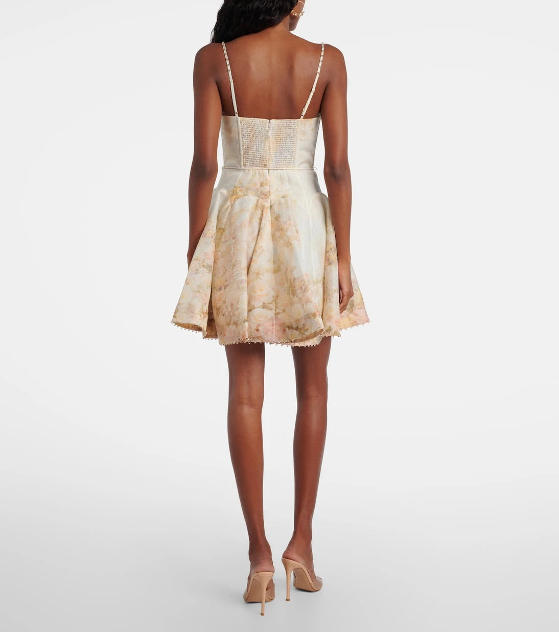 Zimmermann - Memento floral linen and silk minidress