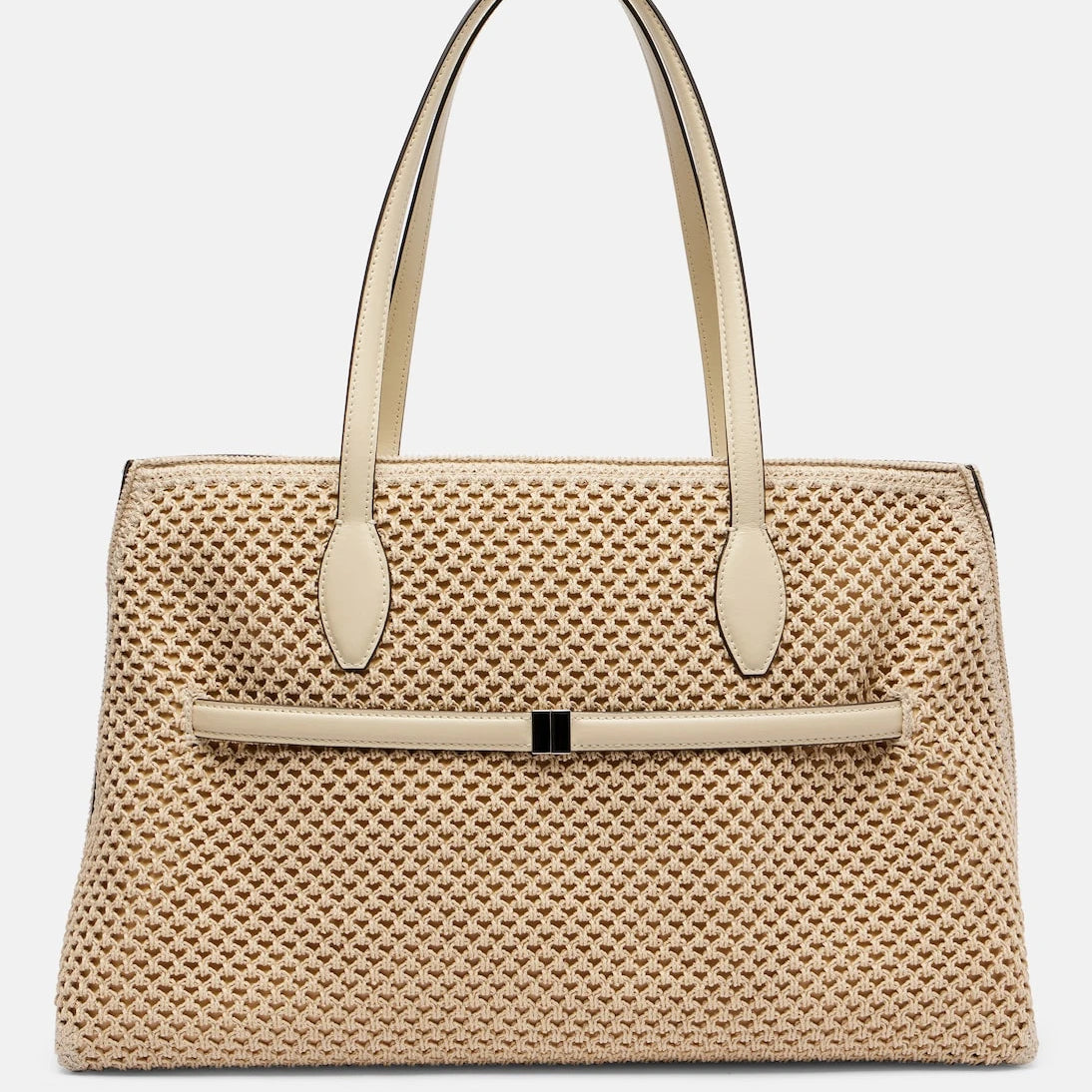 Toteme - Lounge leather-trimmed tote bag