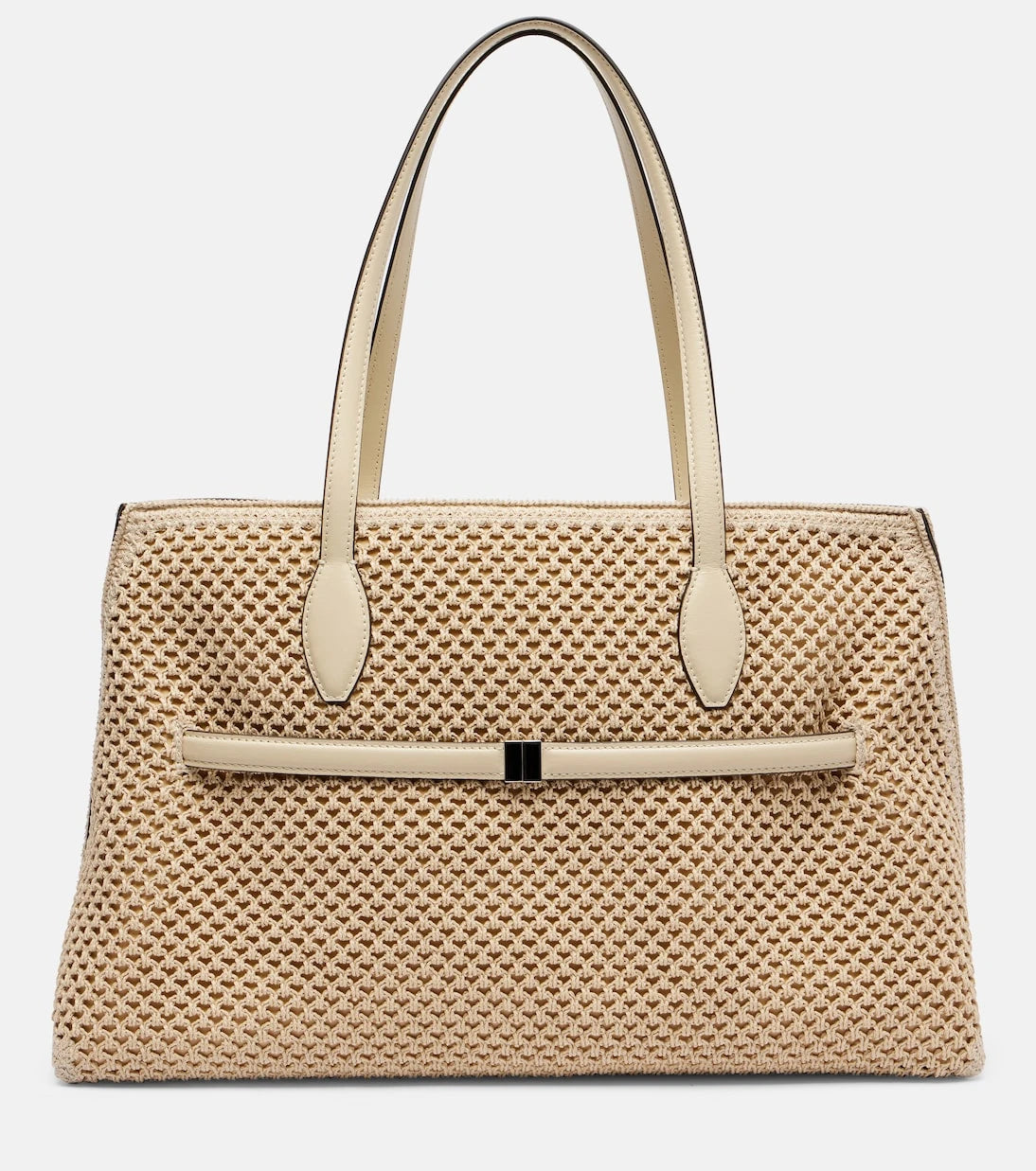 Toteme - Lounge leather-trimmed tote bag