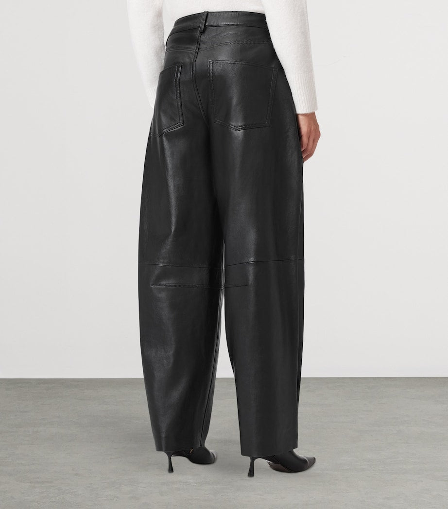 Black Leather Jett Lea Trousers