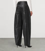 AllSaints Black Leather Jett Lea Trousers