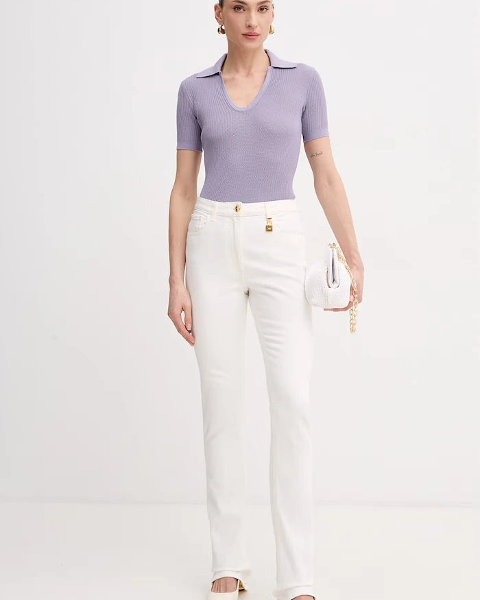 Elisabetta Franchi kadın flare kot pantolon