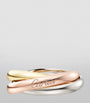 Medium White, Yellow and Rose Gold Trinity Ring