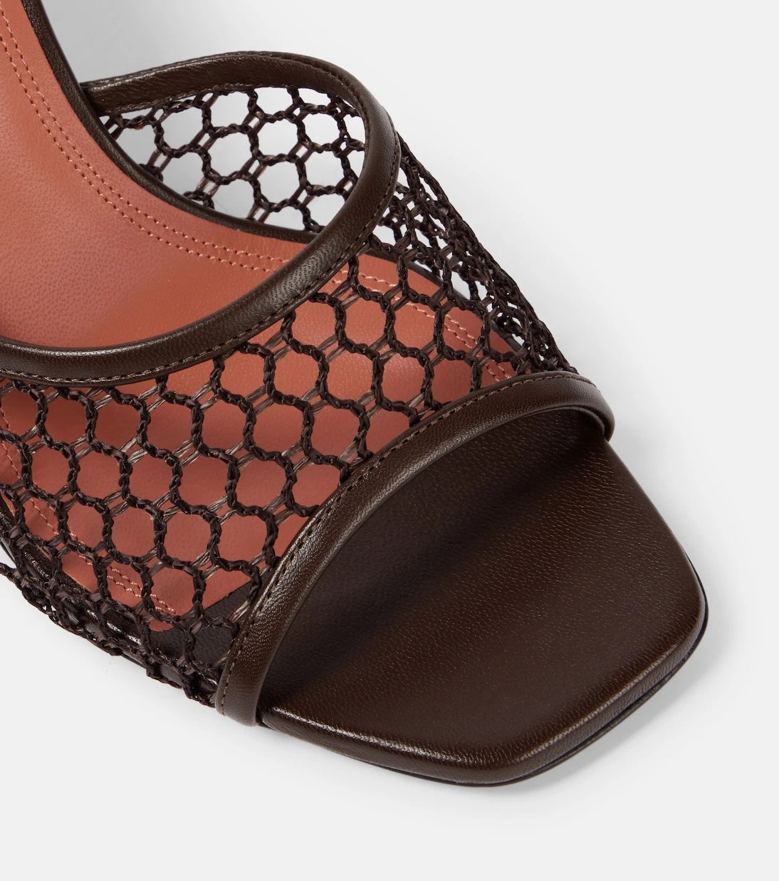 Amina Muaddi - Lupita leather-trimmed raffia mules