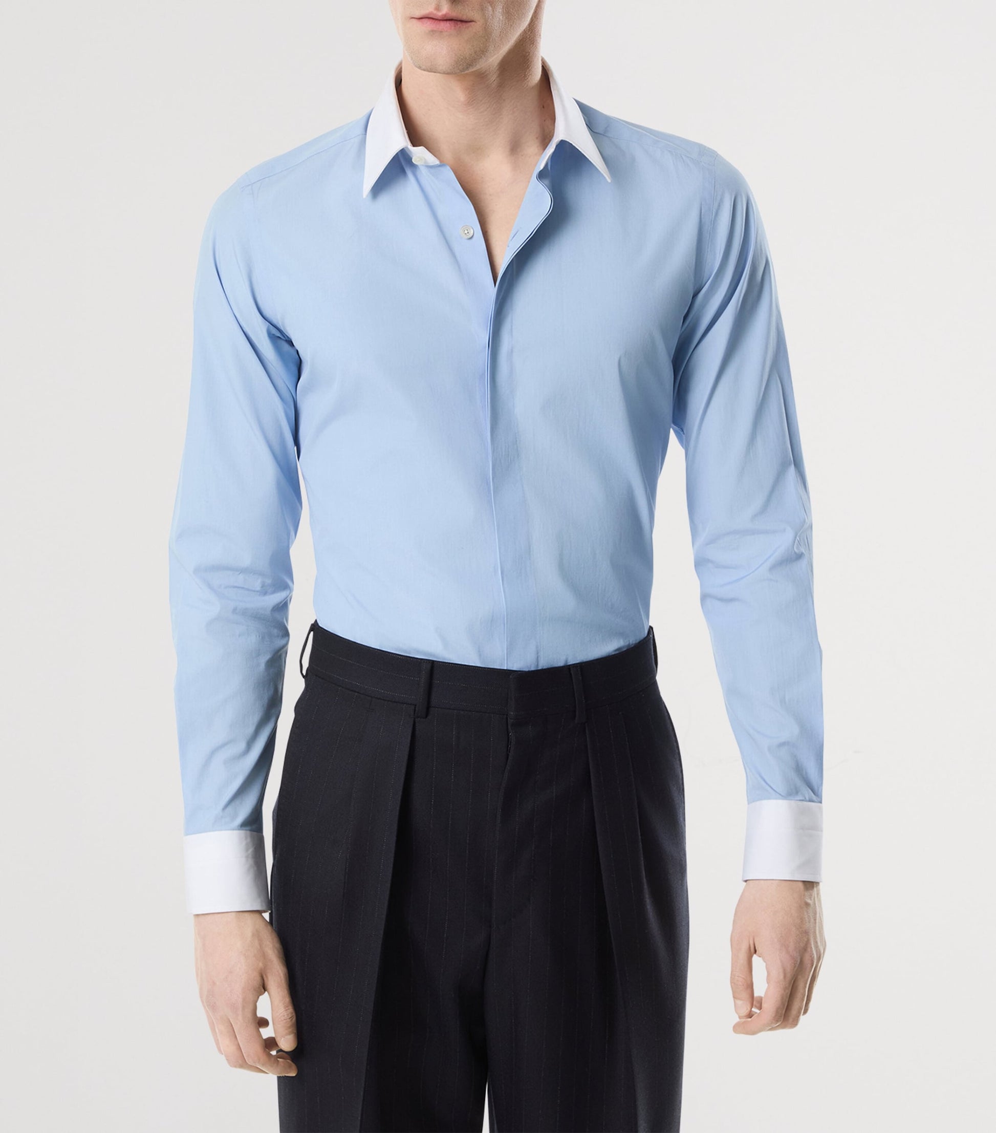 Cotton Contrast-Trim Shirt