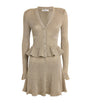 Self-Portrait Gold Lurex Peplum Mini Dress