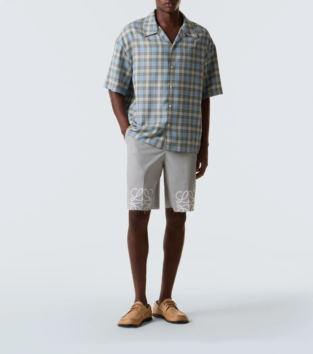 Loewe - Anagram cotton twill shorts